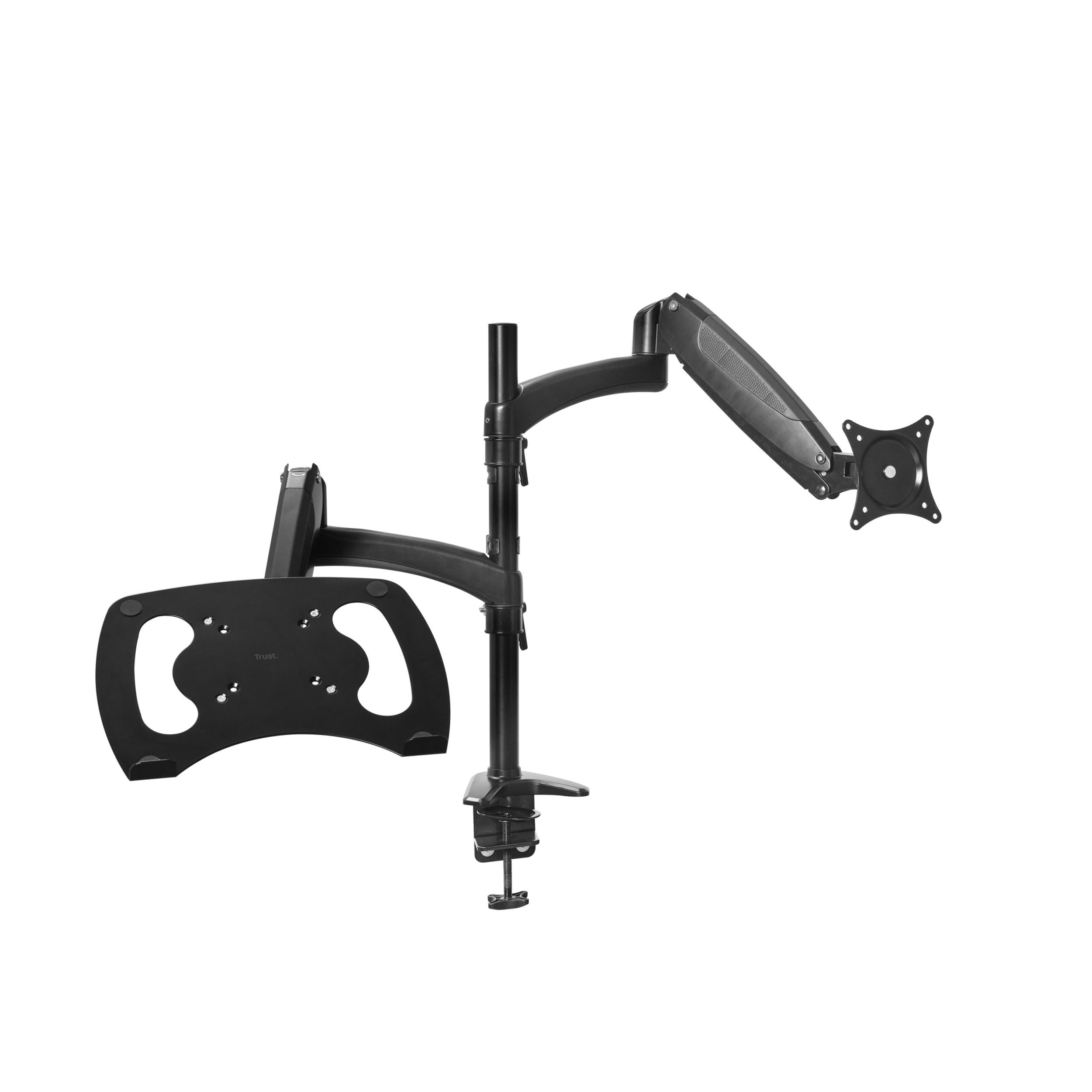 Trust Mara Dubbele Monitor Arm met Laptop Stand Zwart