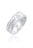 KUZZOI - Ring - Herenring Visgraat Vintage Massief in 925 Sterling Zilver - Heren