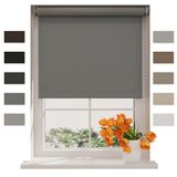 DTCH® Rolgordijn Verduisterend - Easy Match - Steel Grey - 140 x 190 cm