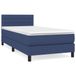 vidaXL Boxspringbed met matras, blauw, 120x190 cm, gestoffeerd