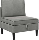 vidaXL Sofa Lichtgrijs Fluweel