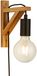 Searchlight Woody - stekkerwandlamp - 4,3 x 20 cm - zwart en bruin