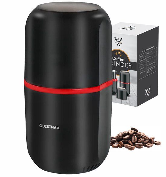 CUSIMAX Cuisimax Elektrische Koffiemolen - Zwart - 150W - BPA-vrij