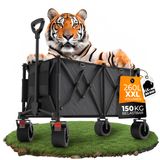 Thats Shopping GmbH BigDean Opvouwbare bolderkar, XXL, 260 liter, belastbaar tot 150 kg, met | Robuuste opvouwbare bolderkar met extra brede banden voor elk terrein