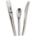 Maxiburo Set de couverts en inox avec serviette 3 plis - Lot de 50