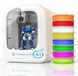 Merkloos 3D-printer voor kinderen - 3D-printer met 8 PLA-filamentrollen - AI-ontwerpapp - Gesloten 3D-printer 400 mm/s - Met 15 mini 3D-ontwerpmodules