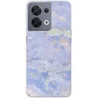 1001 coques Oppo Bedrukt siliconen hoesje compatibel met Oppo Reno 8 5G Marbre bleu