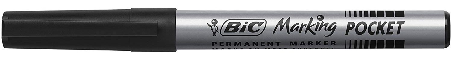 BIC Marking Pocket 1445 - Permanent marker - Zwart, Zilver - 12 stuks