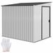 Outsunny Tuinopslagschuur Staal 154L x 206,5B x 181H cm Wit
