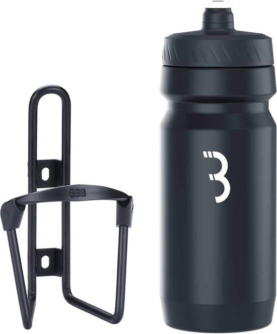 BBB Cycling FuelTank - Aluminium Bidonhouder met Bidon - 550ml - Mat Zwart