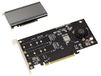 KALEA-INFORMATIQUE PCIe 3.1 x16-controllerkaart voor 2 M.2 NVMe M Key SSD's