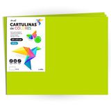 Cartulina m-office Cartulina de Colores, Cartulina Grande 50x65 cm de Colores Fluor, Cartulinas de Colores Fluor 180gr para Manualidades, Diseños Creativos y Proyectos de Arte (x250 hojas, verde fluor)