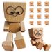 Figurine de danse en bois avec 12 expressions