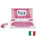 VTech Bit Smart Genius Plus roze, interactieve computer voor kinderen, computer met muis, 164 activiteiten, tweetalige leercomputer Italiaans en Engels, QWERTY-toetsenbord, batterijen inbegrepen, 6-11 jaar