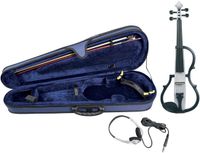 GEWA GS401.646 elektrische viool set met strijkstok en softcase, wit