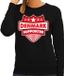 Bellatio Decorations Shoppartners Bv Denmark supporter schild sweater zwart voor dames S