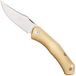 GiantMouse ACE Jutland JUTLAND-SJ-BRASS, Stonewashed CPM S90V, Milled Brass couteau de poche, Ansø et Voxnaes design