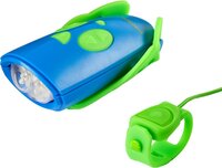 Hornit fietslicht Mini 9,8 x 4,4 cm aluminium blauw/groen