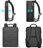 ZINZ Slanke en Uitbreidbare Laptoprugzak 15 15.6 16 Inch, Waterbestendige Reisrugzak Geschikt voor MacBook Pro/Neo 16" 15", Dell XPS 15 16 en de Meeste 15" 15.6" 16" Laptops, Donkergrijs