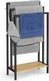 Wan GmbH Porte-serviettes avec étagère - Design industriel, 3 niveaux, unité de rangement multifonctionnelle pour salle de bain ou chambre à coucher