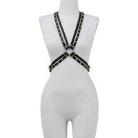Elif Domanic Eva Harnas Kinky Leren Lingerie Maat S