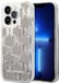 Karl Lagerfeld - Liquid Glitter Monogram - iPhone 14 Pro Etui - Zilver