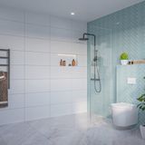 FortiFura Galeria Inloopdouche - Helder Glas - 60x200cm - 8mm - Nano - Blind Inbouw Profiel