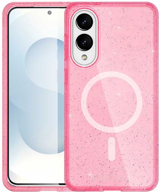 imoshion Sparkle Backcover met MagSafe voor de Samsung Galaxy S25 Edge - Roze