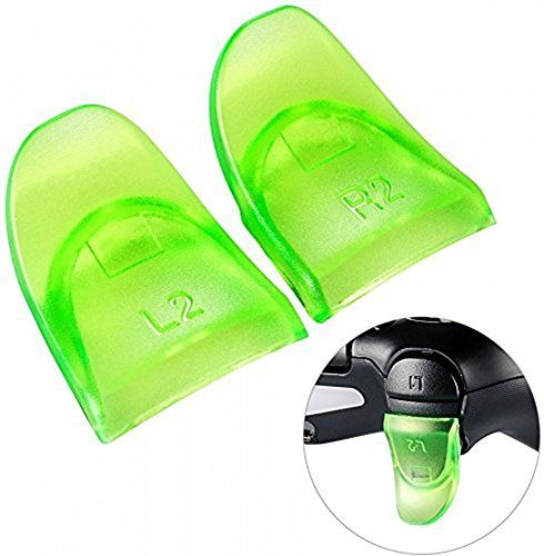 Perfect Part L2 R2 Trigger Extenders Knoppen voor PlayStation 4 PS4 Slim Pro Controller - Helder Groen