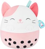 Squishmallows Large Plush 40cm Squishmallows Roxy - Pink Calico Cat Boba Tea