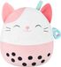 Squishmallows Large Plush 40cm Squishmallows Roxy - Pink Calico Cat Boba Tea