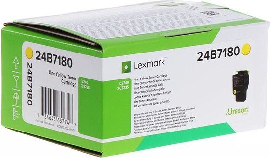 Lexmark 24B7180 Toner Cartridge - Yellow - 6000 Pages