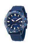 Nautica NSR Quartz Analog Watch Blue Case: 100% Stainless Steel | Band: 100% Silicone 44 mm NAPNRF404