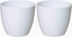 Floran - Pot de fleur - Céramique blanc brillant - H19 x D22.5 cm - 4 pièces