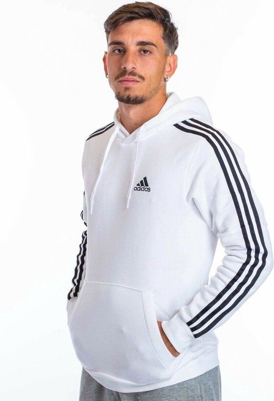 Adidas 3S Fleece Hoody Wit Heren