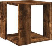 vidaXL Salontafel, 32x32x30 cm, bewerkt hout, gerookt eikenkleurig