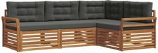 vidaXL - Buiten - bank - set - 4 - st - Natuurlijk - en - Antraciet