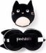 Puckator Relaxeazzz Feline Fine knuffel/reiskussen/slaapmasker - 2-in-1 set - Zwart