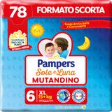 Pampers Sole e Luna luierbroekje, extra groot, maat 6 (15 kg), 78 luiers