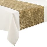 FEERIC CHRISTMAS Tafelloper, beige, bedrukt, barok, goudkleurig, 45 x 150 cm