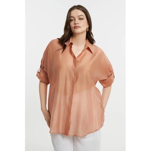 Mat Fashion blouse lichtroze