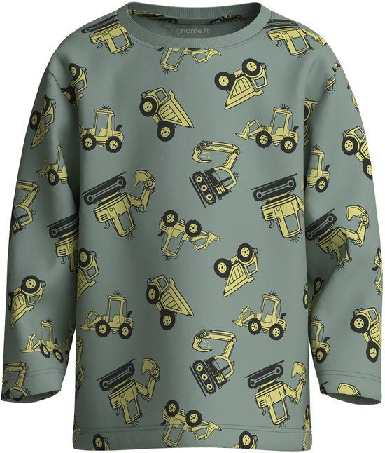 NAME IT Jongens Lange mouwen shirts - Groen - Maat 110
