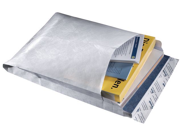 Tyvek® Tyvek® Uitvouwbare Akte Envelop, 406 x 305 x 51 mm, Kraftpapier, 55 g/m², Wit