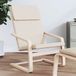 Maison Exclusive fauteuil de relaxation, crème, revêtement en tissu