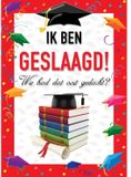 Bellatio Decorations Deur poster Ik ben geslaagd