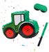 Relaxdays Pinata-set, 3-delig, tractor, om op te hangen, meisjes en jongens, staaf en masker, voertuigpinata, donkergroen/rood