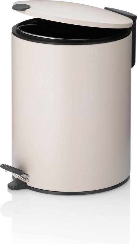 Kela Mats Pedaal Afvalemmer - 5 L - Beige