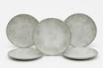 Assiettes à dessert sans marque Porcelaine - Assiettes à pâtisserie Assiettes - Service de gâteau - Matériau robuste - 21 cm 6 pièces - Gris
