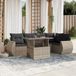 Maison Exclusive - Ensemble de jardin pour extérieur, 7 pièces, avec coussins, en polyrotin gris clair