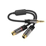 KabelDirekt 3,5mm adapterkabel 0,2m 2x cinch bus > stekker 3,5mm, 3-polig
